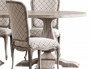 Skandinave dindo dining set Modelo 3D