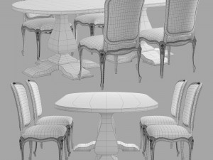 Skandinave dindo dining set Modelo 3D