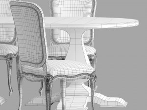 Skandinave dindo dining set Modelo 3D