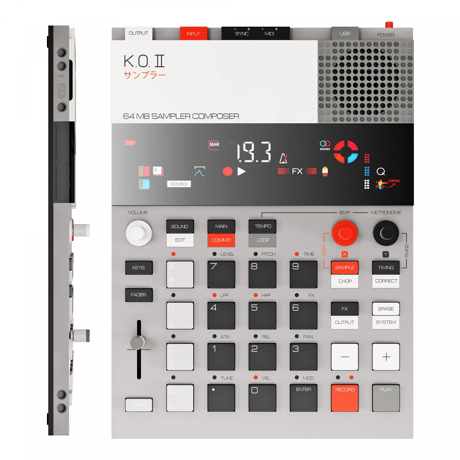 Teenage engineering EP-133 KO II 3D Model .c4d .max .obj .3ds .fbx .stl .blend 