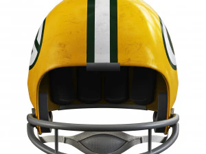 Riddell vsr 4 helmet-green bay packers 3D Model