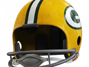 Riddell vsr 4 helmet-green bay packers 3D Model
