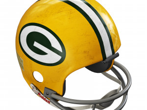 Riddell vsr 4 helmet-green bay packers 3D 모델