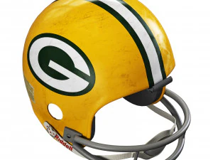 Riddell vsr 4 helmet-green bay packers 3D Model