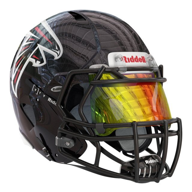 Riddell speed helmet atlanta falcons Modelo 3D .c4d .max .obj .3ds .fbx .stl .blend 