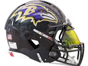 Riddell speed helmet baltimore ravens 3D Model