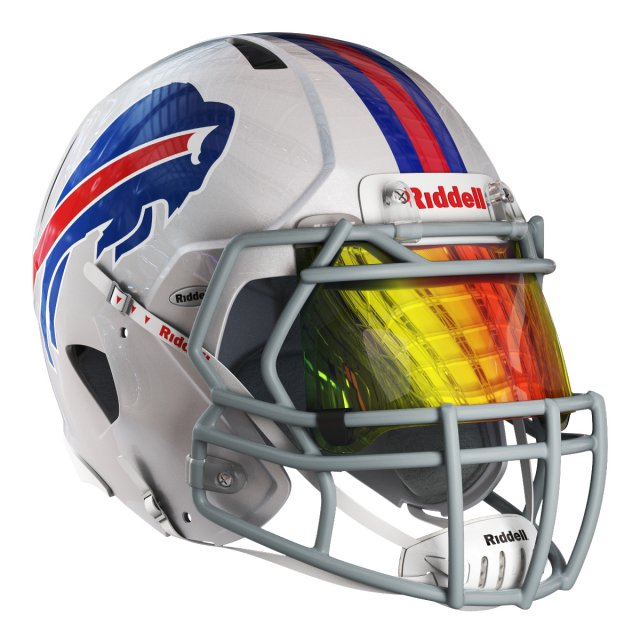 Riddell speed helmet buffalo bills Modelo 3D .c4d .max .obj .3ds .fbx .stl .blend 