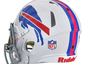 Riddell speed helmet buffalo bills 3D Model