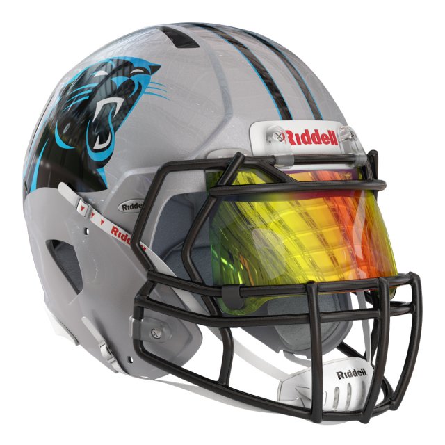 Riddell speed helmet carolina panthers Model 3D .c4d .max .obj .3ds .fbx .stl .blend 