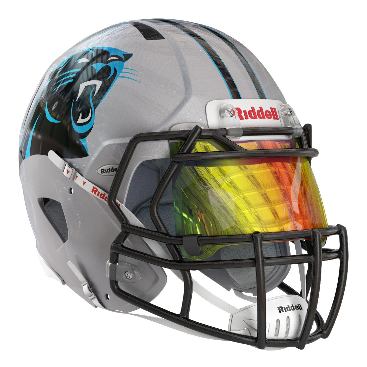 Casco Riddell Speed ​​Carolina Panthers Modello 3D .c4d .max .obj .3ds .fbx .stl .blend 