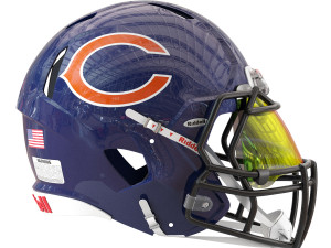 Riddell speed helmet chicago bears 3D Model