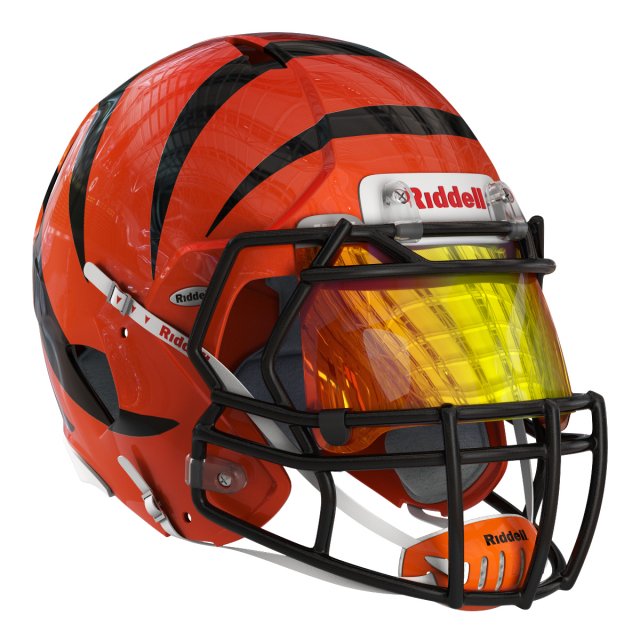 Riddell speed helmet cincinnati bengals 3D Model .c4d .max .obj .3ds .fbx .stl .blend 