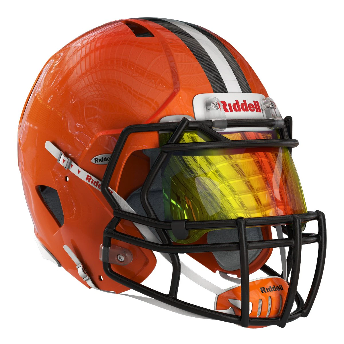 Riddell speed helmet cleveland browns 3D Model .c4d .max .obj .3ds .fbx .stl .blend 