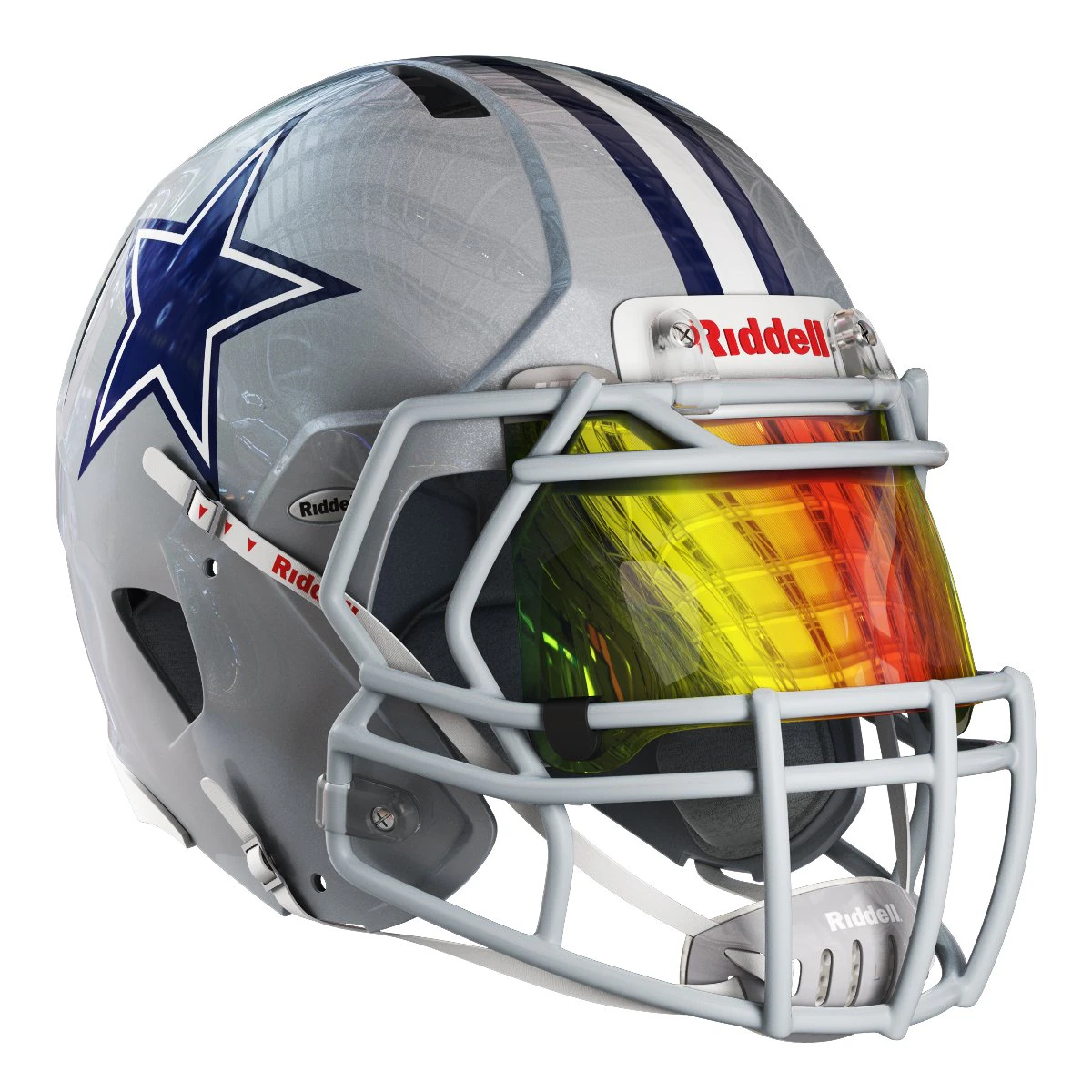 Riddell speed helmet dallas cowboys 3D Model .c4d .max .obj .3ds .fbx .stl .blend 