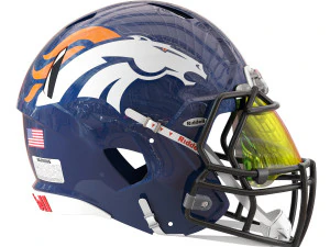 Riddell speed helmet denver broncos 3D Model