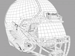 Riddell speed helmet detroit lions 3D Model