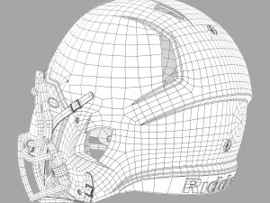 Riddell speed helmet detroit lions 3D Model