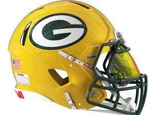 Helm kecepatan Riddell green bay packer Model 3D