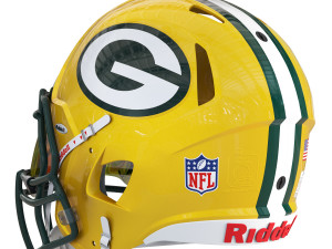 Riddell speed helmet green bay packers 3D-Modell