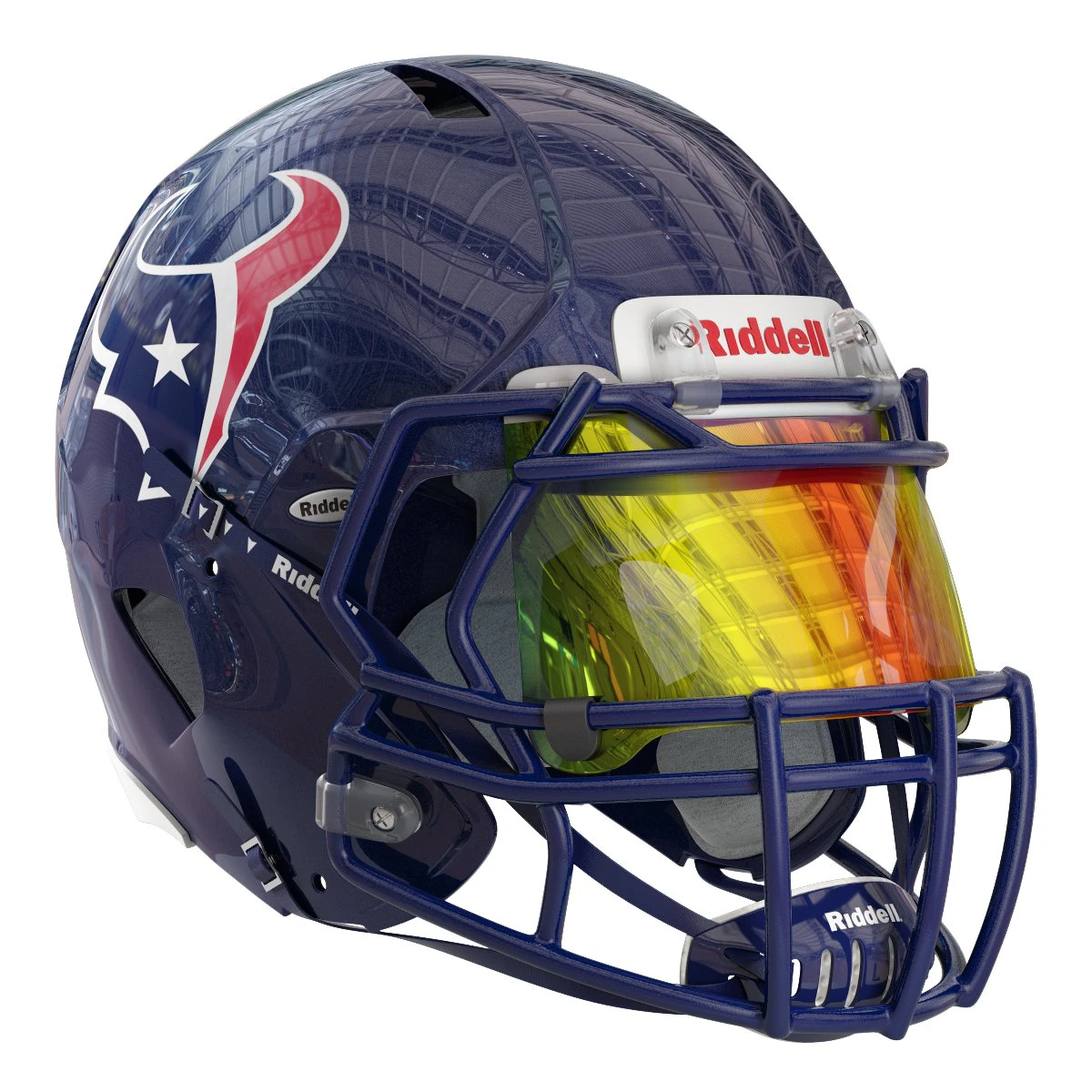 Riddell speed helmet houston texans 3D Model .c4d .max .obj .3ds .fbx .stl .blend 