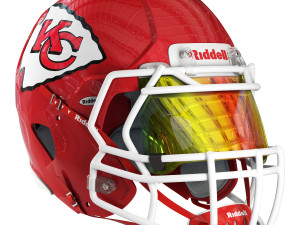 Riddell speed helmet kansas city chiefs 3D Model