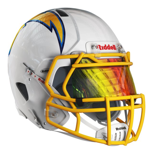 Riddell speed helmet los angeles chargers 3D-Modell .c4d .max .obj .3ds .fbx .stl .blend 