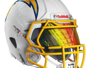 Casco Riddell Speed ​​Los Angeles Chargers Modello 3D