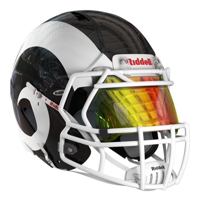 Riddell speed helmet los angeles rams 3D Модель .c4d .max .obj .3ds .fbx .stl .blend 
