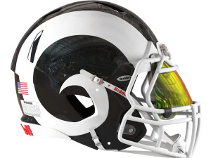 Riddell capacete de velocidade los angeles rams Modelo 3D