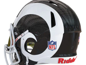 Riddell capacete de velocidade los angeles rams Modelo 3D