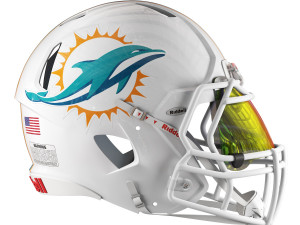 Riddell speed helmet miami dolphins Modèle 3D