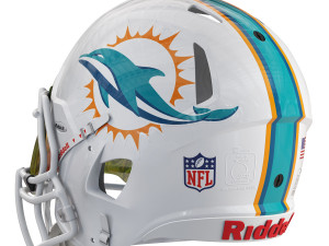 Riddell speed helmet miami dolphins Modèle 3D