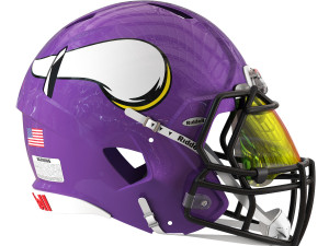 Riddell speed helmet minnesota vikings Modelo 3D