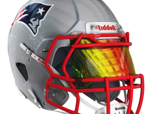 Riddell speed helmet new england patriots 3D Model