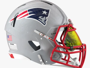 Riddell speed helmet new england patriots 3D Model