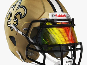 Casco Riddell Speed ​​New Orleans Saints Modello 3D