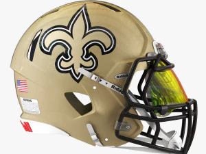 Riddell speed helmet new orleans saints 3D Model