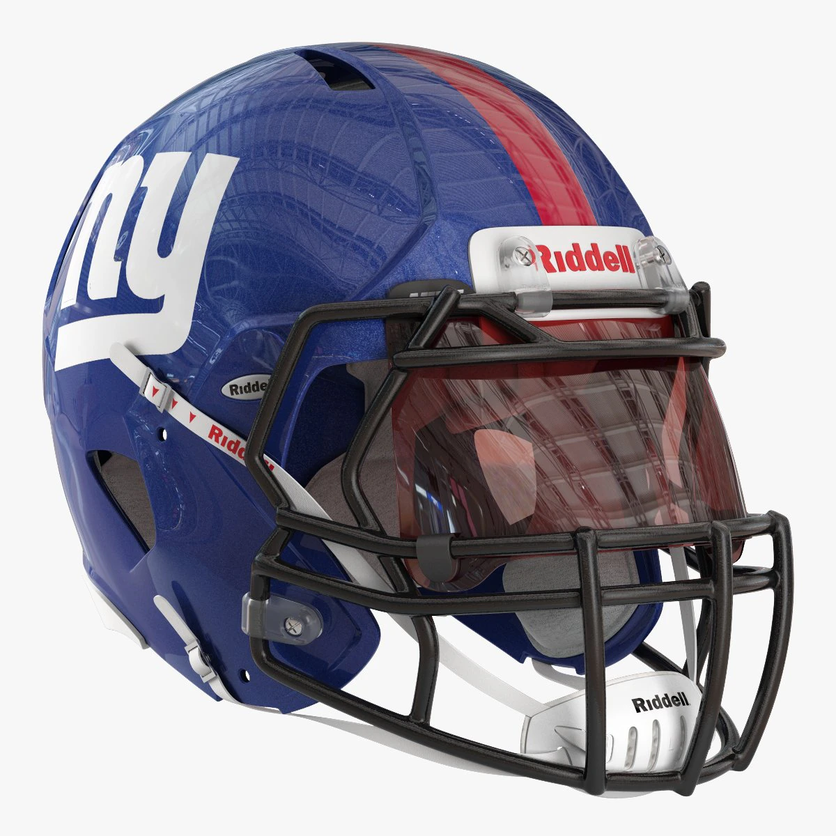 Kask Riddell Speed ​​New York Giants Model 3D .c4d .max .obj .3ds .fbx .stl .blend 