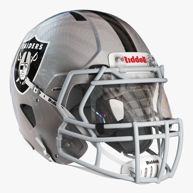 Riddell speed helmet oakland raiders 3D Model .c4d .max .obj .3ds .fbx .stl .blend 