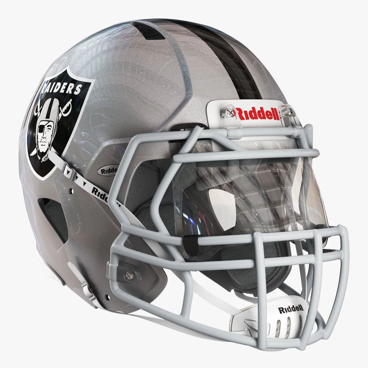 Riddell speed helmet oakland raiders 3D Model .c4d .max .obj .3ds .fbx .stl .blend 