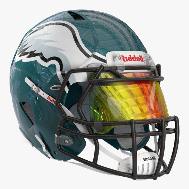 Riddell speed helmet philadelphia eagles 3Dモデル .c4d .max .obj .3ds .fbx .stl .blend 