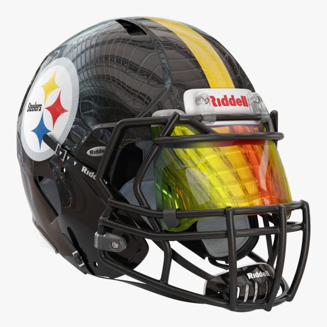 Riddell speed helmet pittsburgh steelers Model 3D .c4d .max .obj .3ds .fbx .stl .blend 