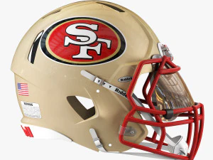 Riddell speed helmet san francisco 49ers 3D Model