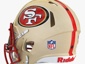 Riddell speed helmet san francisco 49ers 3D Model