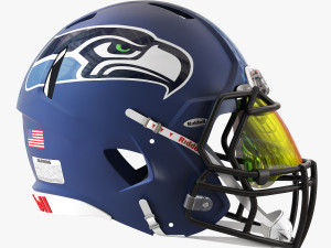 Riddell speed helmet seattle seahawks 3D 模型