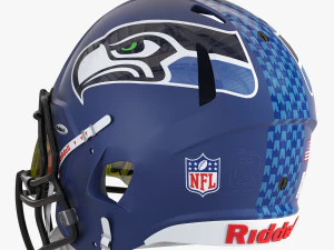 Riddell speed helmet seattle seahawks 3D Model