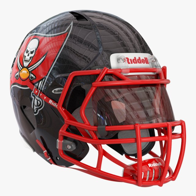Riddell speed helmet tampa bay buccaneers Modèle 3D .c4d .max .obj .3ds .fbx .stl .blend 