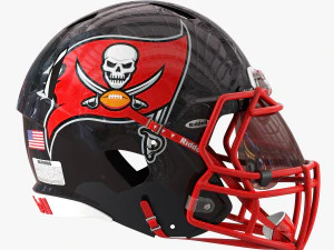 Riddell speed helmet tampa bay buccaneers 3D Model
