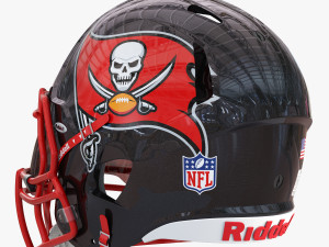 Riddell speed helmet tampa bay buccaneers Modèle 3D