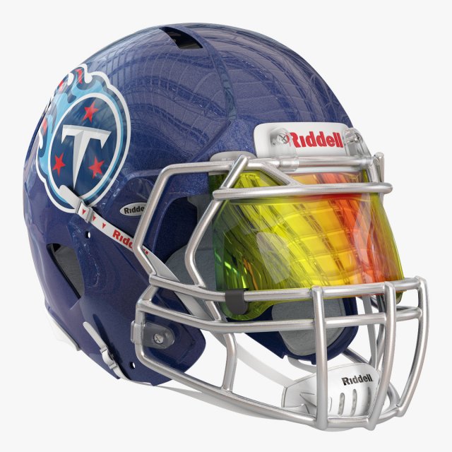 Riddell speed helmet tennessee titans 3D 模型 .c4d .max .obj .3ds .fbx .stl .blend 